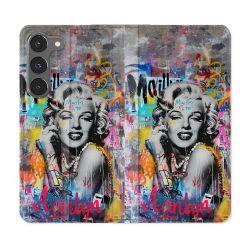 Housse Cuir Portefeuille Pour Samsung Galaxy A56 5G Street Art Maryline Monroe