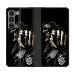 Housse Cuir Portefeuille Pour Samsung Galaxy A56 5G Tete de Mort Your Next