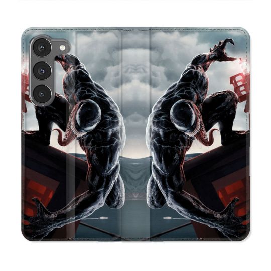 Housse Cuir Portefeuille Pour Samsung Galaxy A56 5G Venom