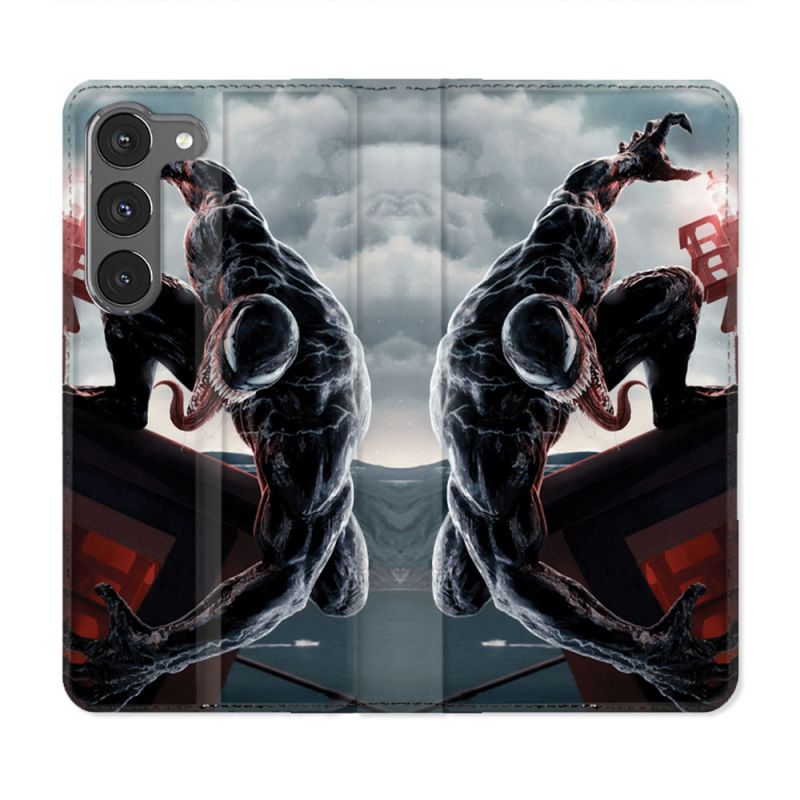 Housse Cuir Portefeuille Pour Samsung Galaxy A56 5G Venom