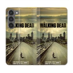 Housse Cuir Portefeuille Pour Samsung Galaxy A56 5G Walking Dead