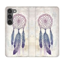 Housse Cuir Portefeuille Pour Samsung Galaxy A56 5G Zen Attrape Reve Blanc