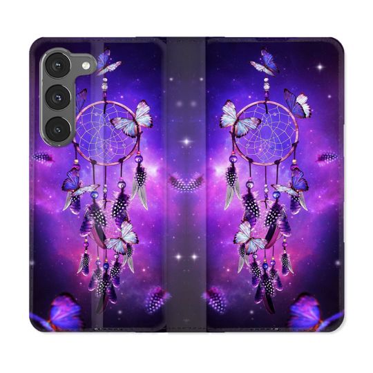 Housse Cuir Portefeuille Pour Samsung Galaxy A56 5G Zen Attrape Reve Papillon