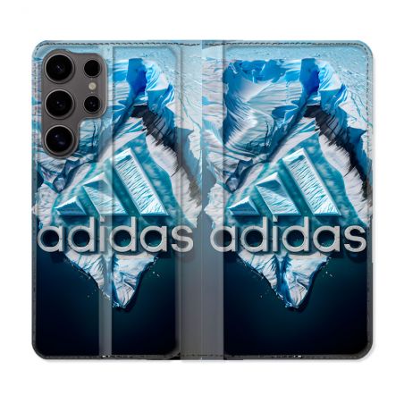 Housse Cuir Portefeuille Pour Samsung Galaxy S25 Adidas Iceberg
