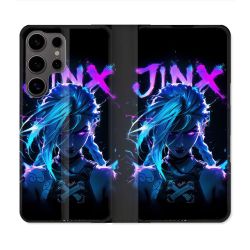 Housse Cuir Portefeuille Pour Samsung Galaxy S25 Arcane Jinx Night