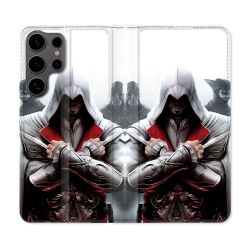 Housse Cuir Portefeuille Pour Samsung Galaxy S25 Assassin Creed Mask