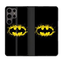 Housse Cuir Portefeuille Pour Samsung Galaxy S25 Batman Logo
