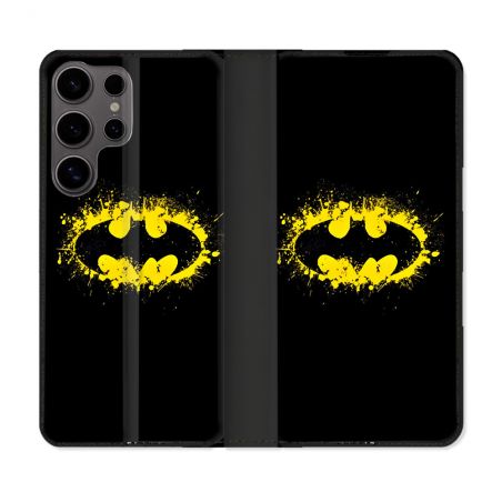 Housse Cuir Portefeuille Pour Samsung Galaxy S25 Batman Logo