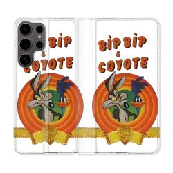 Housse Cuir Portefeuille Pour Samsung Galaxy S25 Bip Bip Coyote