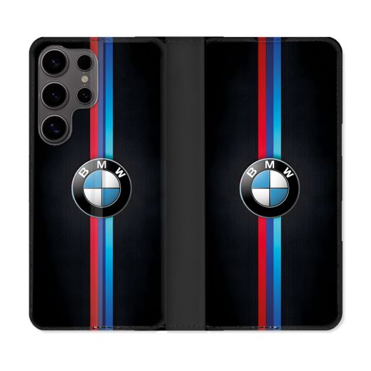 Housse Cuir Portefeuille Pour Samsung Galaxy S25 BMW Logo