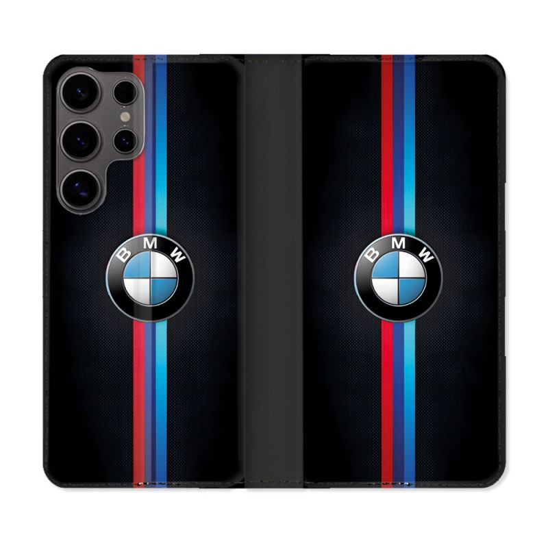 Housse Cuir Portefeuille Pour Samsung Galaxy S25 BMW Logo