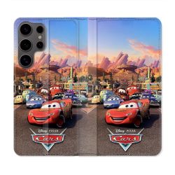 Housse Cuir Portefeuille Pour Samsung Galaxy S25 Cars Affiche