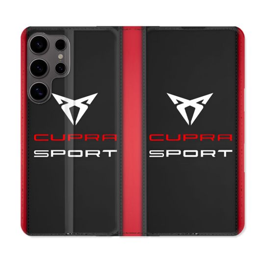Housse Cuir Portefeuille Pour Samsung Galaxy S25 Cupra