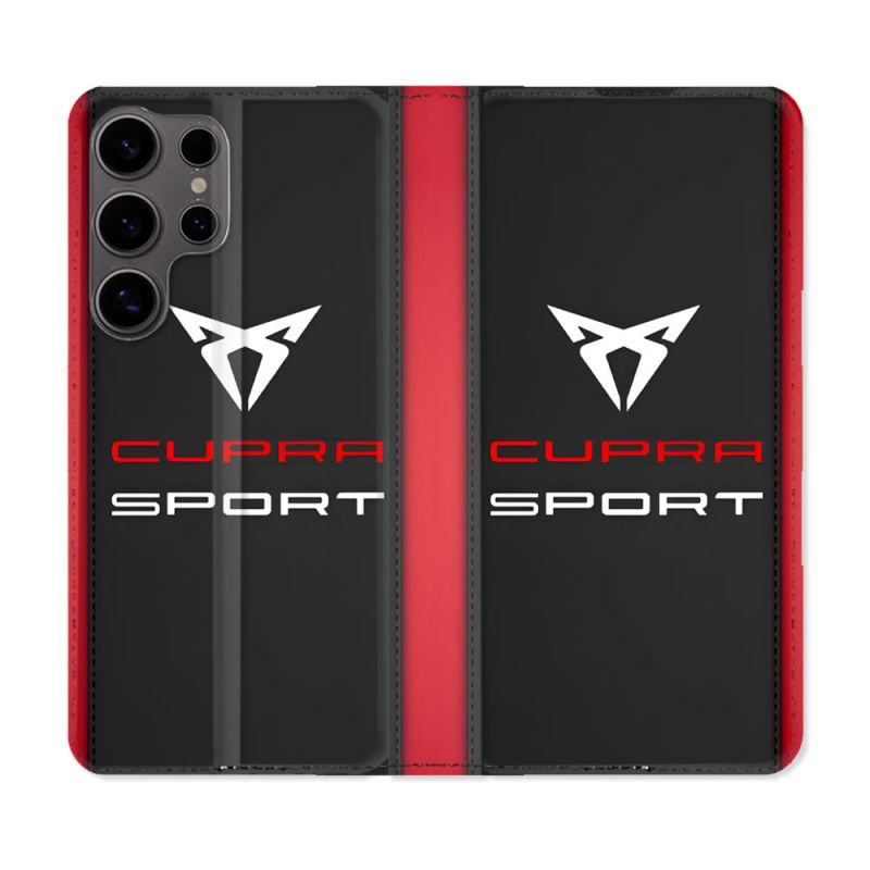 Housse Cuir Portefeuille Pour Samsung Galaxy S25 Cupra