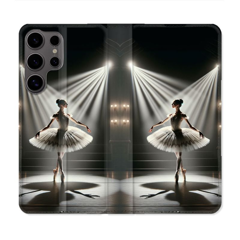 Housse Cuir Portefeuille Pour Samsung Galaxy S25 Danseuse Lumière