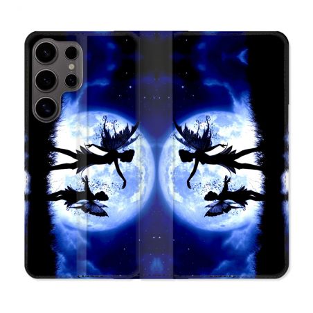 Housse Cuir Portefeuille Pour Samsung Galaxy S25 Fantastique Fee Lune