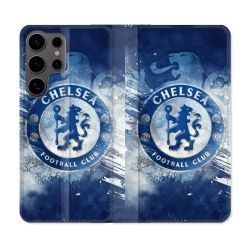 Housse Cuir Portefeuille Pour Samsung Galaxy S25 Foot Chelsea