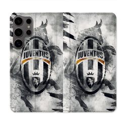 Housse Cuir Portefeuille Pour Samsung Galaxy S25 Foot Juventus Turin