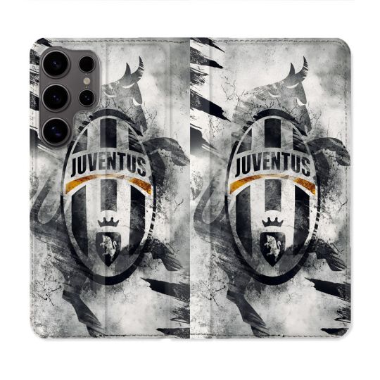 Housse Cuir Portefeuille Pour Samsung Galaxy S25 Foot Juventus Turin