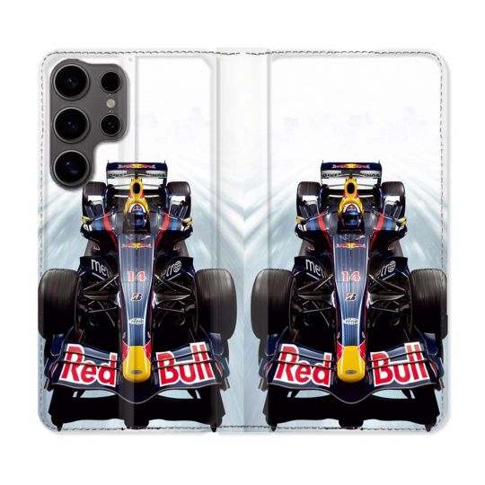 Housse Cuir Portefeuille Pour Samsung Galaxy S25 Formule 1 F1 Red Bull