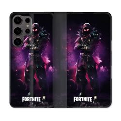 Housse Cuir Portefeuille Pour Samsung Galaxy S25 Fortnite Raven