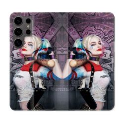 Housse Cuir Portefeuille Pour Samsung Galaxy S25 Harley Quinn Batte
