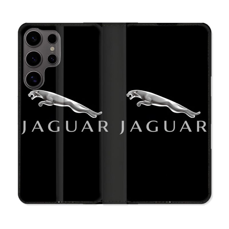 Housse Cuir Portefeuille Pour Samsung Galaxy S25 Jaguar