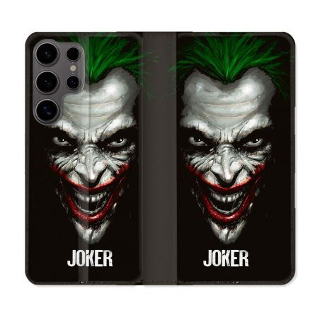 Housse Cuir Portefeuille Pour Samsung Galaxy S25 Joker Noir