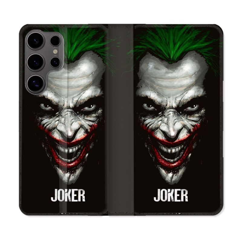 Housse Cuir Portefeuille Pour Samsung Galaxy S25 Joker Noir