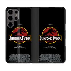 Housse Cuir Portefeuille Pour Samsung Galaxy S25 Jurassic Park Affiche