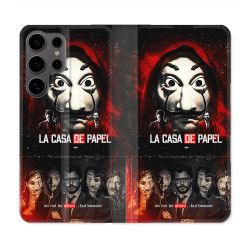 Housse Cuir Portefeuille Pour Samsung Galaxy S25 La Casa De Papel