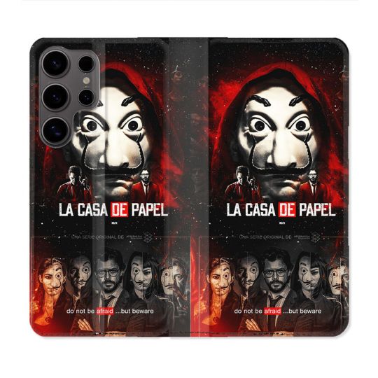 Housse Cuir Portefeuille Pour Samsung Galaxy S25 La Casa De Papel