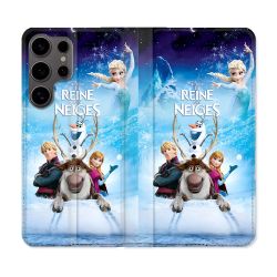 Housse Cuir Portefeuille Pour Samsung Galaxy S25 La Reine Des Neiges
