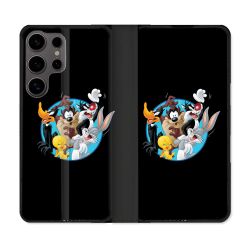 Housse Cuir Portefeuille Pour Samsung Galaxy S25 Looney Tunes