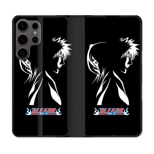 Housse Cuir Portefeuille Pour Samsung Galaxy S25 Manga Bleach Duo