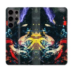 Housse Cuir Portefeuille Pour Samsung Galaxy S25 Manga Boruto Eclair
