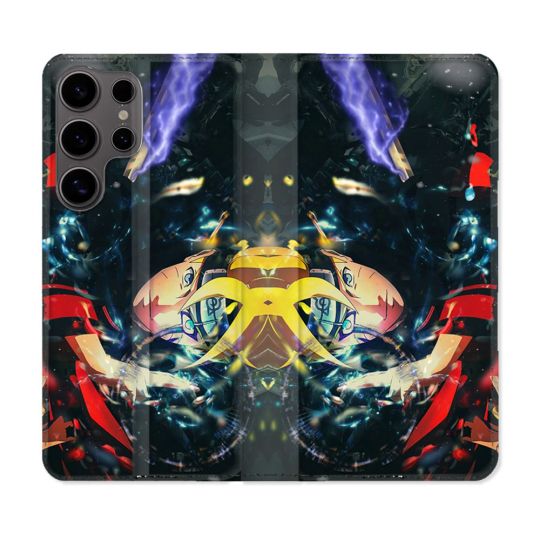 Housse Cuir Portefeuille Pour Samsung Galaxy S25 Manga Boruto Eclair