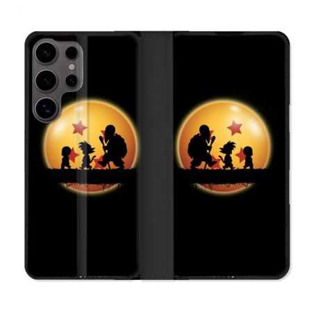 Housse Cuir Portefeuille Pour Samsung Galaxy S25 Manga Dragon Ball Vintage