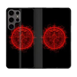 Housse Cuir Portefeuille Pour Samsung Galaxy S25 Manga Fullmetal Alchemist Logo