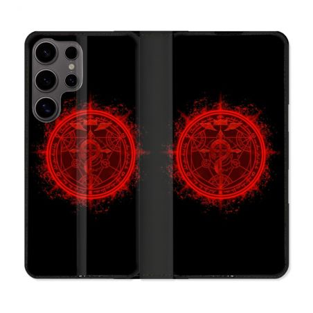 Housse Cuir Portefeuille Pour Samsung Galaxy S25 Manga Fullmetal Alchemist Logo