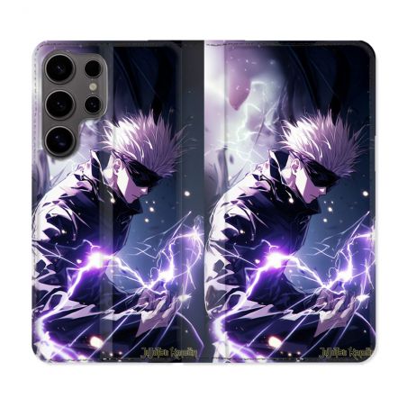 Housse Cuir Portefeuille Pour Samsung Galaxy S25 Manga Jujutsu Kaisen Gojo Saturo