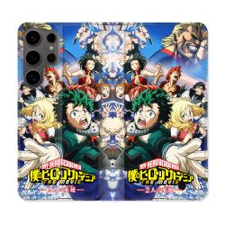 Housse Cuir Portefeuille Pour Samsung Galaxy S25 Manga My Hero Academia Affiche