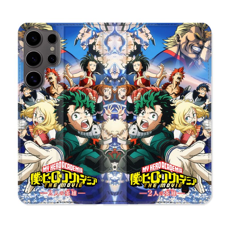 Housse Cuir Portefeuille Pour Samsung Galaxy S25 Manga My Hero Academia Affiche