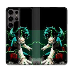 Housse Cuir Portefeuille Pour Samsung Galaxy S25 Manga My Hero Academia Deku
