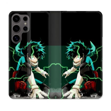 Housse Cuir Portefeuille Pour Samsung Galaxy S25 Manga My Hero Academia Deku