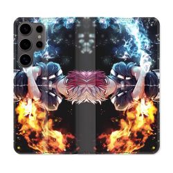 Housse Cuir Portefeuille Pour Samsung Galaxy S25 Manga My Hero Academia Shoto
