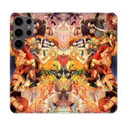 Housse Cuir Portefeuille Pour Samsung Galaxy S25 Manga One Piece Nakama