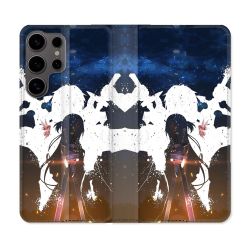 Housse Cuir Portefeuille Pour Samsung Galaxy S25 Manga SAO sword Art Online Asuna
