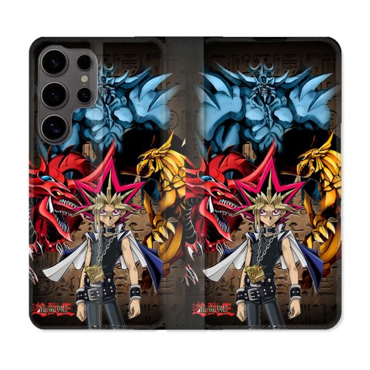 Housse Cuir Portefeuille Pour Samsung Galaxy S25 Manga Yu Gi Oh