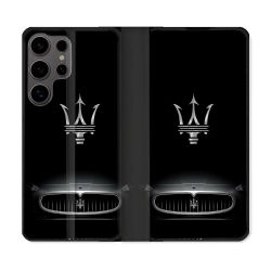 Housse Cuir Portefeuille Pour Samsung Galaxy S25 Maserati